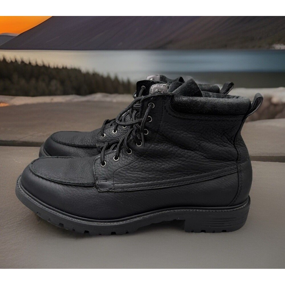 Cole Haan Men’s Black Waterproof Leather Chukka Boots Size 13 Lace Up Ankle